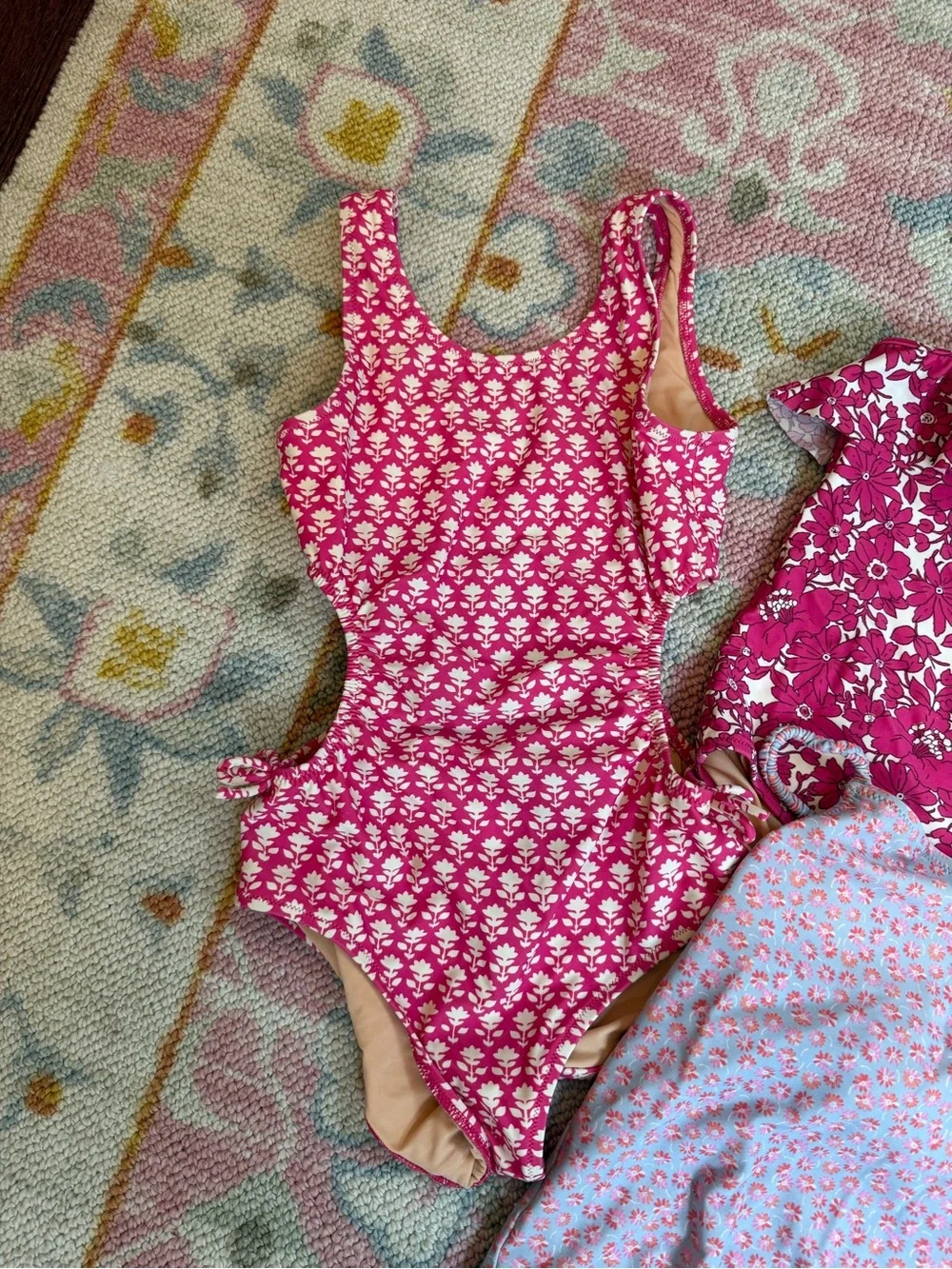 Lot of 4 J.Crew Crewcuts Girls 10 One Piece Swimsuits